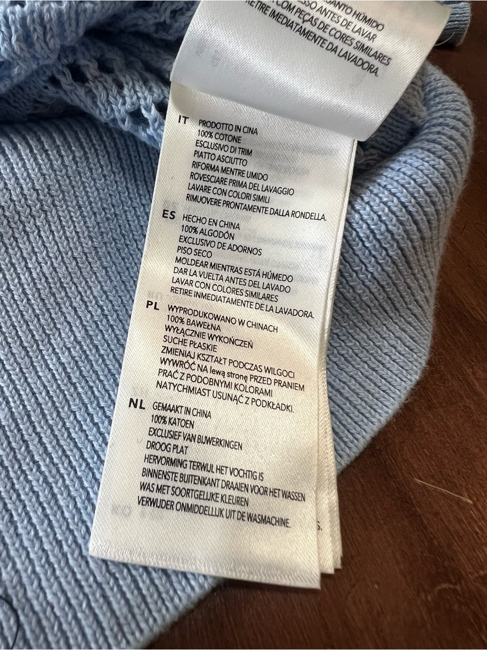 Varley Callie Knit Top Light Blue Size M - Picture 9 of 9